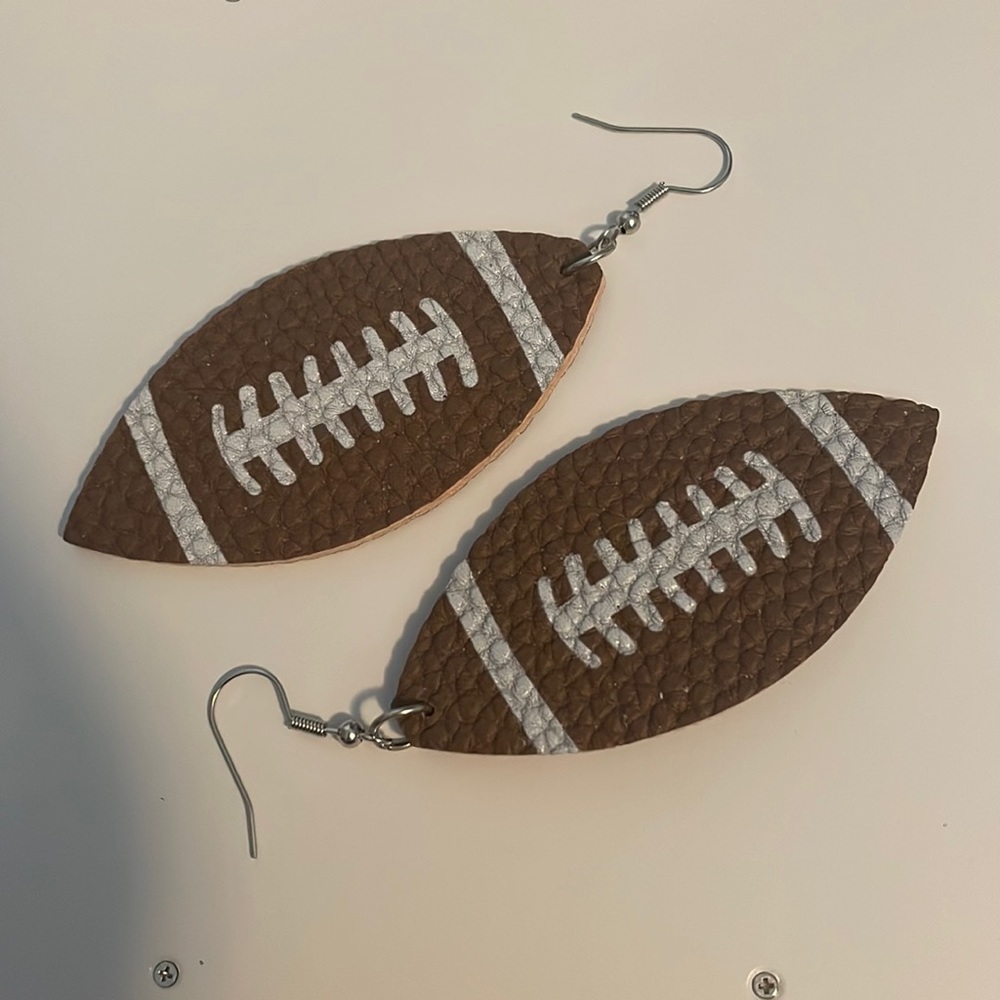 Football earrings Brand New Never Worn One Size